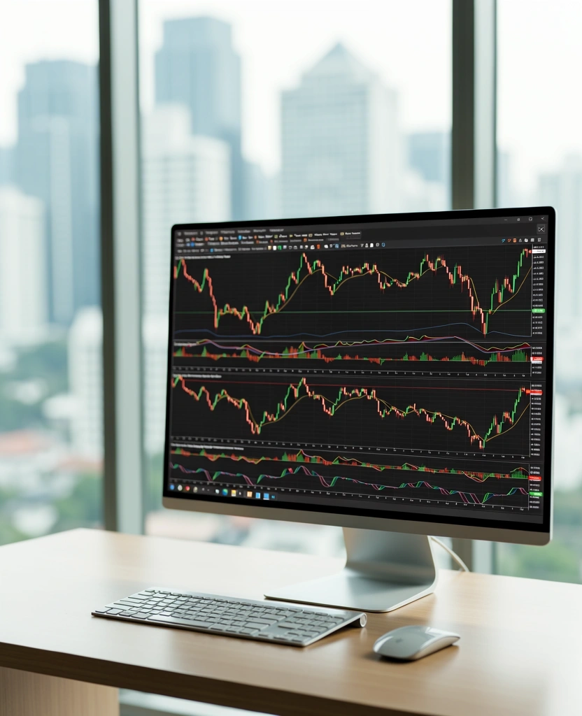 Kawasan kerja profesional kewangan di Malaysia